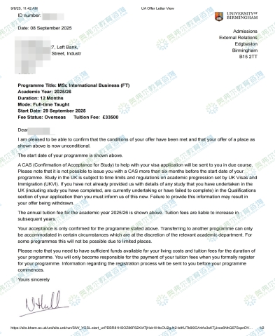 University of Birmingham - 2025