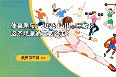 体育爬藤：2026 Fall 早申放榜，这条隐藏通道怎么走？