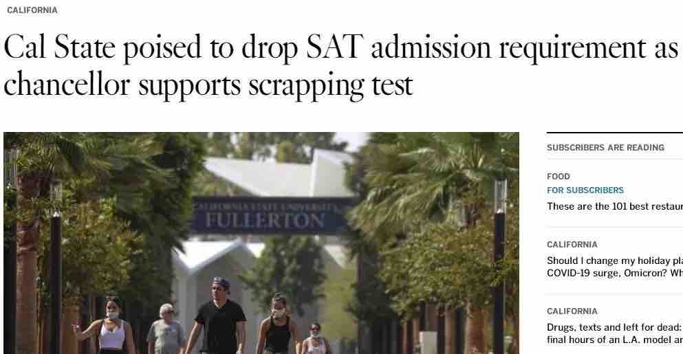 取消SAT/ACT成绩是好是坏?之后的录取看重什么?(图1) 取消SAT/ACT成绩是好是坏?之后的录取看重什么?(图1)