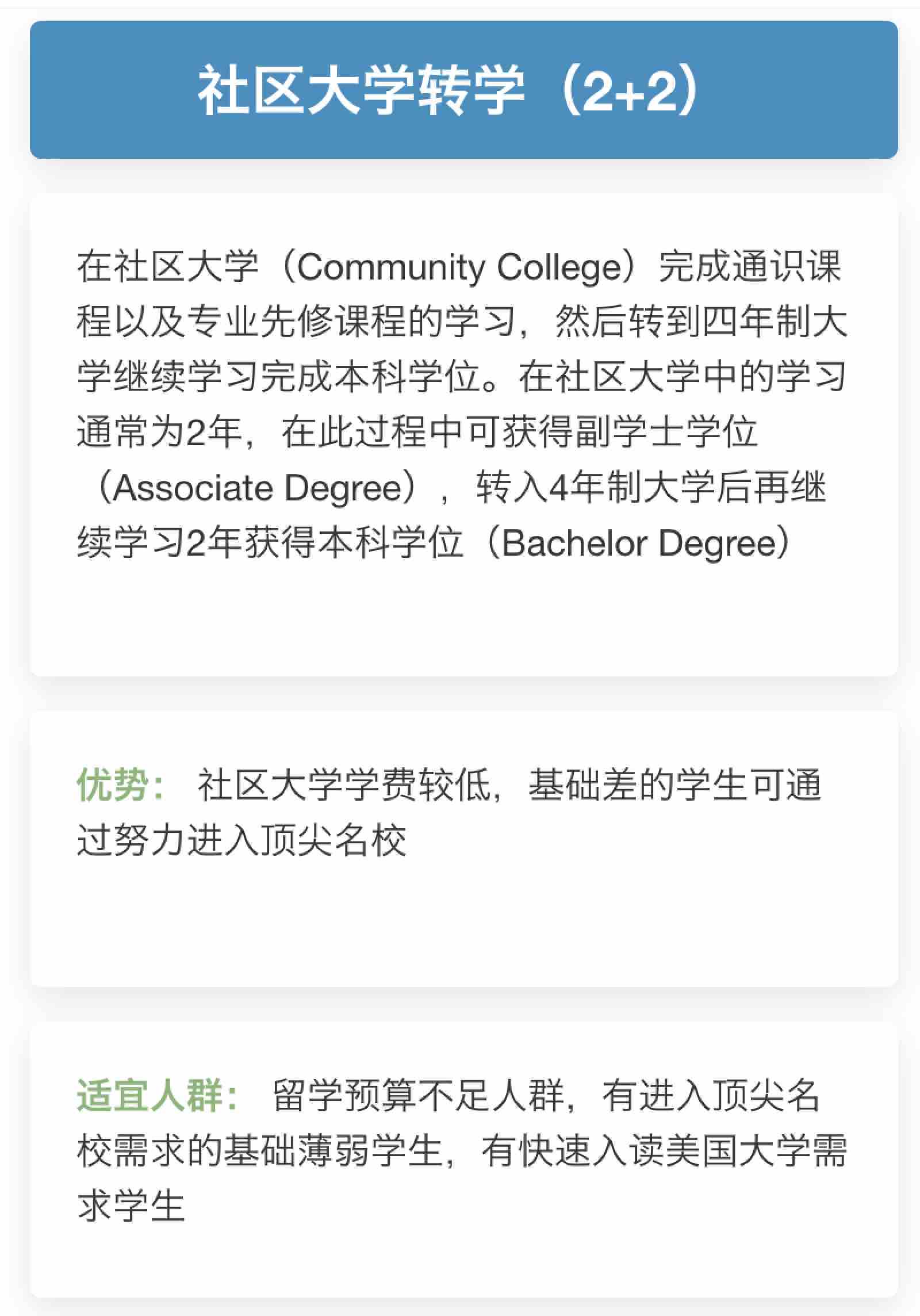作为名校跳板,社区大学该怎么选?(图1) 作为名校跳板,社区大学该怎么选?(图1)