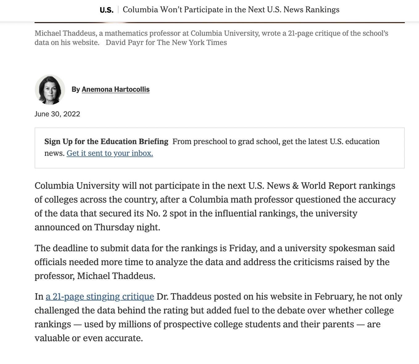 留学快讯!排名数据提交截止前一晚,哥伦比亚大学宣布:退出U.S. News 排名!(图2) 留学快讯!排名数据提交截止前一晚,哥伦比亚大学宣布:退出U.S. News 排名!(图2)