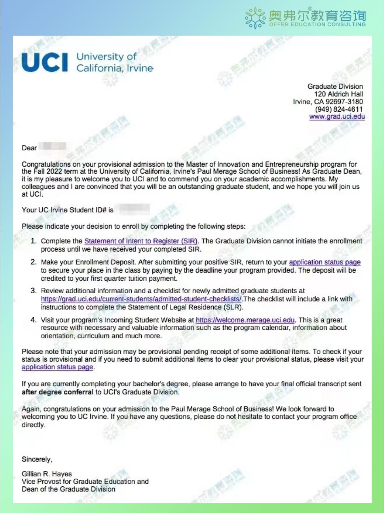 工作多年后孤注一掷,终获加州大学尔湾分校offer,并获得奖学金,他做到了!(图2) 工作多年后孤注一掷,终获加州大学尔湾分校offer,并获得奖学金,他做到了!(图2)