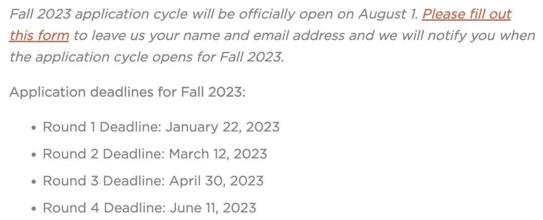 23 fall开跑了?美国多所高校公布23Fall 申请开放及截止日期!(图13) 23 fall开跑了?美国多所高校公布23Fall 申请开放及截止日期!(图13)