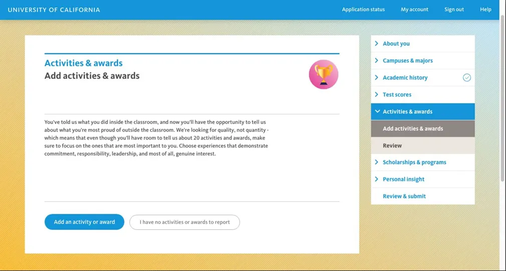 UC 申请活动列表填写攻略:避开这些坑,让你的申请脱颖而出(图2) UC 申请活动列表填写攻略:避开这些坑,让你的申请脱颖而出(图2)